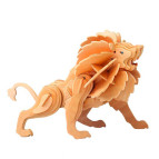 Деревянная сборная 3D модель WoodCraft Лев (21*8*15см) G-M028