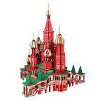 Деревянная сборная 3D модель WoodCraft Собор Василия Блаженного-2 (36,6*41*46см) DL-G013