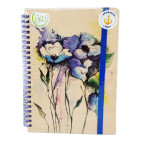 Блокнот на спирали А5 70л. Kirisketch Дерево, Цветы акварельные 12129