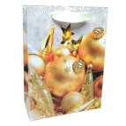 Пакет подарочный бумажный 18*23*10см Новогодний RQ-607-S