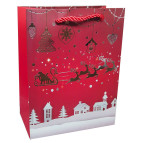 Пакет подарочный бумажный 18*23*10см Новогодний Q-869-S