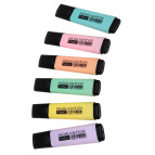 Маркер текстовыделитель Fomax пастельные F-6608 черный колпачек