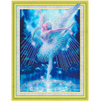 Алмазная живопись мозаика  по номерам на холсте 40*50см Лидер 227 Лебединое озеро