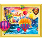 Алмазная живопись мозаика  по номерам на холсте 40*50см Лидер 055 Воздушные шары
