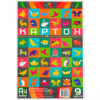 Картон цветной детский для поделок А4 Офорт двухсторонний КА4409Е