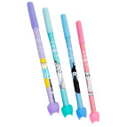 Ручка гелевая с насадкой Кошка ассорти, синяя №5749