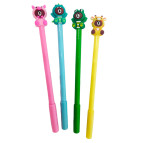 Ручка гелевая с насадкой Медвежонок ассорти, синяя №012