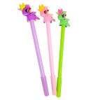 Ручка гелевая с насадкой Дракоша, ассорти, синяя №011