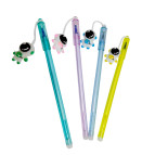 Ручка гелевая с насадкой Космонавт-брелок, синяя №122