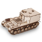 Деревянная сборная механическая 3D модель EVA Eco-Wood-Art TANK SAU-212 with glue 000068