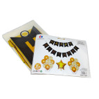 Шарик воздушный набор Happy Birthday 18шт + 1фигурний + розтяжка Gold 1210-2