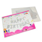 Шарик воздушный набор Happy Birthday 13шт фигурные Silver 1215-2