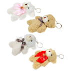 Брелок мягкий плюшевый Медвежонок 11см мех, ассорти №808-11