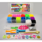Набор для плетения резинками Rainbow Loom Bands 2000шт. + мини-станок +аксессуары 2200