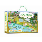 Игра настольная Умняшка Zoo азбука, с многоразовыми наклейками КП-005