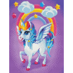 Алмазная живопись мозаика  по номерам на холсте 30*40см Никитошка EJ1271 Единорожка