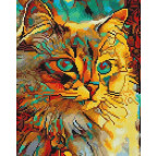 Алмазная живопись мозаика  по номерам на холсте 30*40см Никитошка EJ1279 Осенний кот