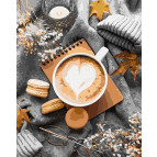 Картина раскраска по  номерам на холсте  - 40*50см Идейка КН5643 Кофейная эстетика