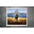 Наклейка-шильда Патриотическая Украина д-3см Корабль