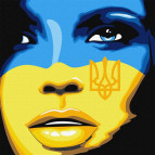 Картина раскраска по  номерам на холсте  - 40*40см Идейка КН4865 Свободная Украина