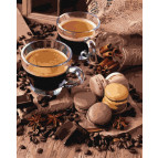 Картина раскраска по  номерам на холсте  - 40*50см Идейка КН5642 Аромат кофе