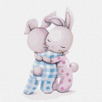 Картина раскраска по  номерам на холсте - 30*30см Идейка КН2337 Обнимашки