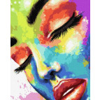 Картина раскраска по  номерам на холсте - 40*50см BrushMe Premium PGX37607 Женщина в красках