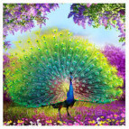 Алмазная живопись мозаика по номерам на дереве 40*50см Diamond painting QA204188