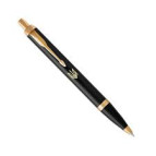 Ручка шариковая Parker 22032_T005y IM 17 Black GT Герб Украины