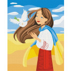 Картина раскраска по  номерам на холсте - 40*50см BrushMe BS53074 Свободная Украина