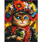 Картина раскраска по  номерам на холсте - 40*50см BrushMe BS53082 Кошка защитница