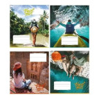 Тетрадь школьная А5+ 168*203мм 36 листа ПОЛИГРАФИСТ цветная обложка