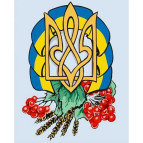 Картина раскраска по  номерам на холсте - 40*50см ArtCraft 10592-NN Герб Украины
