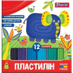 Пластилин 12 цв. 1 Вересня 240гр 540586 Zoo Land