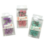 Канцелярский набор Оопт биндеры 19мм 6шт и кнопки 35шт, пастель, цвет в ассортименте 2065