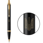 Ручка шариковая Parker 22032_T010y IM 17 Black GT Тризуб прозрач.