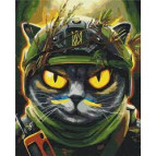 Картина раскраска по  номерам на холсте - 40*50см BrushMe BS53311 Котик разведчик