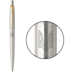 Ручка шариковая Parker 16032_T010b Jotter SS Тризуб прозрачн.