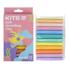Пластилин восковый Kite набор 12 цв. по 16 гр. Fantasy Pastel K22-086-2P