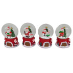 Сувенир Новогодний шар со снегом d-4,5см домик с Дедом Морозом 7см JHSD45-14