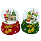 Сувенир Новогодний шар со снегом d-6,5см с Оленем, светящийся JHSD65-8/Е47-65