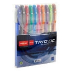 Ручки шариковые Unimax набор 10цв. Trio DC-3 UX-108-20