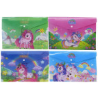 Папка-конверт А4 с кнопкой с принтом Лидер 2201-1929