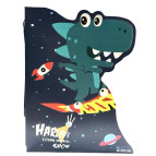 Ограничитель для книг металлический №6999-008 Динозавр