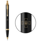 Ручка шариковая Parker 22032_W001y IM 17 Black GT Эмблема ВСУ