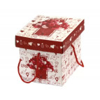 Коробка подарочная ООПТ квадрат 23*23*23см Воздушные шарики 228-M