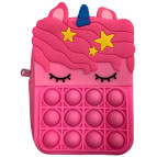 Сумка через плечо Лидер детская силиконовая Единорог-Pop it №8745-B