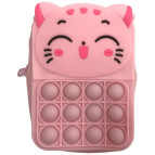 Сумка через плечо Лидер детская силиконовая Котик-Pop it №8745-W