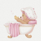 Картина раскраска по  номерам на холсте - 30*30см Идейка КН2352 Веселое купание