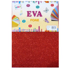 Фоамиран А4 с блестками самоклейка 1,5мм набор 10л. EVA 1504